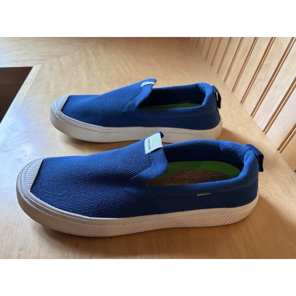 Cariuma Slip On Knit Sneakers Mineral Blue US Men's 10.5 Sustainable Minimalist - Picture 6 of 13